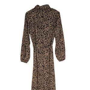 Maxi dress with leopard pattern